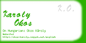 karoly okos business card